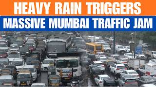 Massive traffic snarl on Western Express Highway, Santacruz East amid heavy Mumbai rainfall