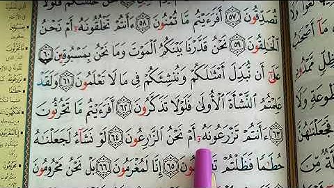 Surah Al-Waqiah (8) facilement mot par mot (HD With Arabic Text) سورة الواقعة