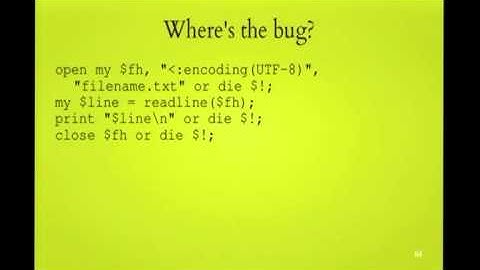 FOSDEM 2014 - Perl 5 And Unicode