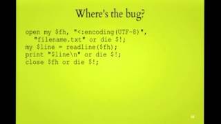 FOSDEM 2014 - Perl 5 And Unicode
