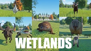 Wetlands Animal Pack DLC Animals Speed Races in Planet Zoo   NEW DLC Nile Lechwe, RedCrowned Crane