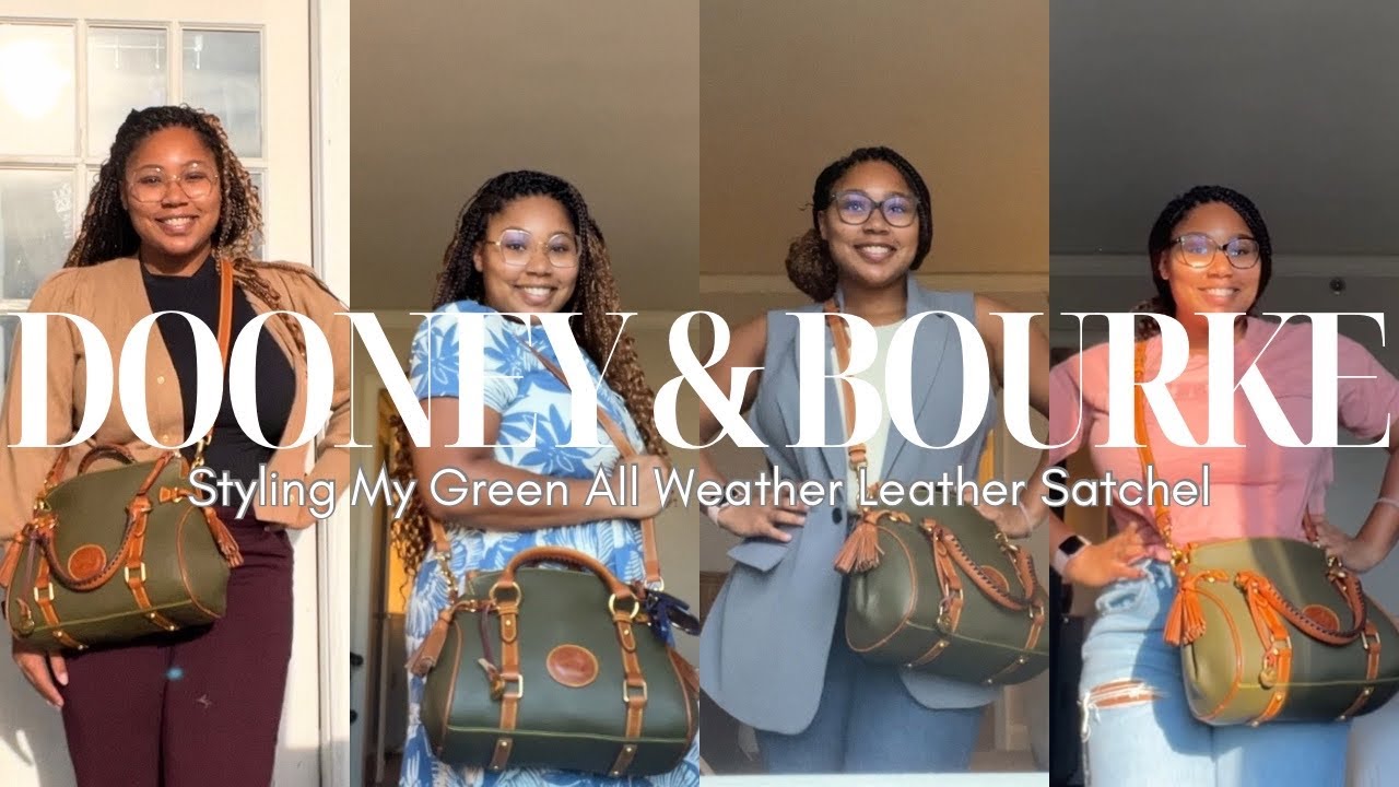How to Style the Green Dooney & Bourke All-Weather Leather Satchel | Outfit Inspo