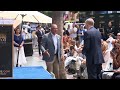 Dave Roberts celebrates Orel Hershiser during Hollywood Walk of Fame speech