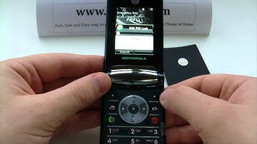 Motorola V8 Unlock & input / enter code