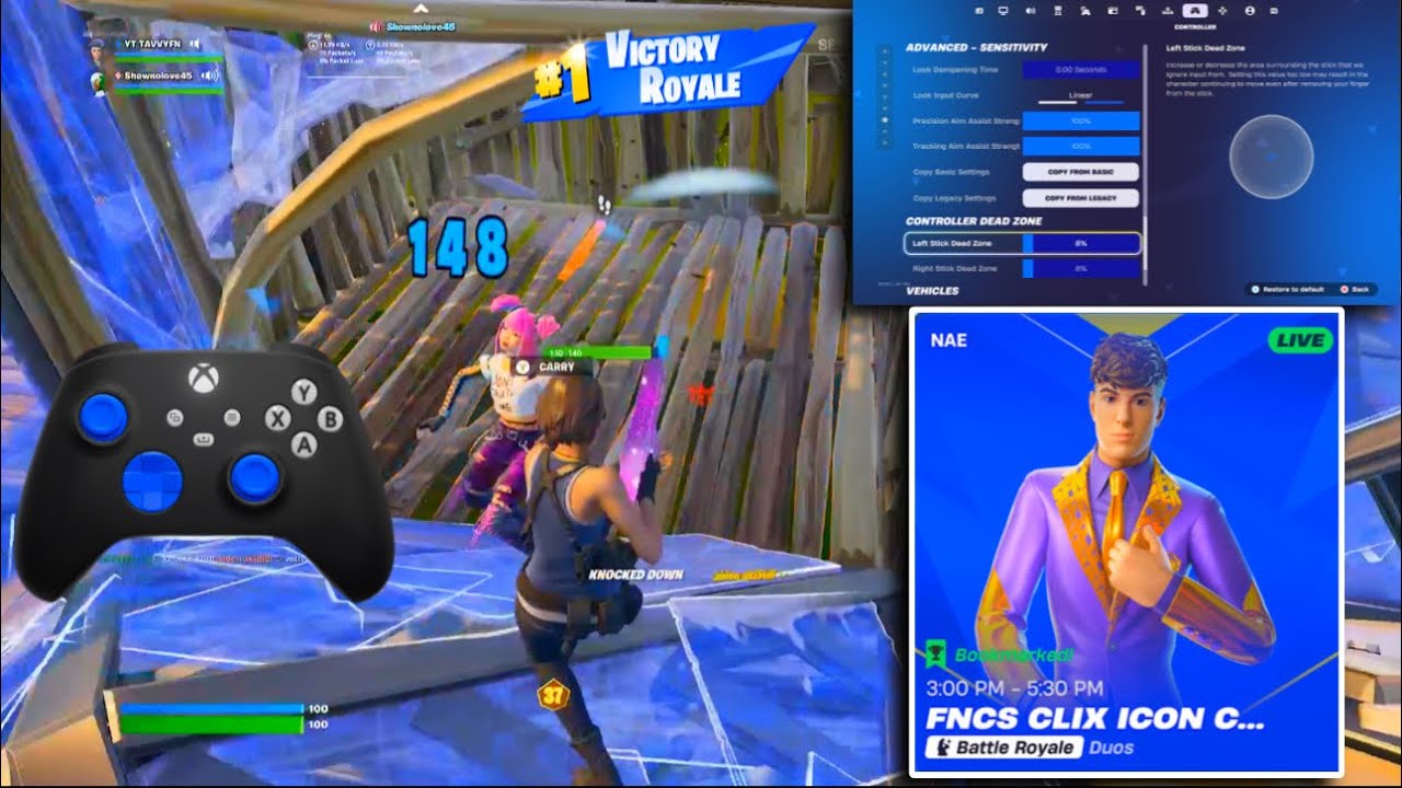 Simple Edit + NEW BEST Controller Settings For Fortnite Chapter 6 (PS4/PS5/XBOX/PC)