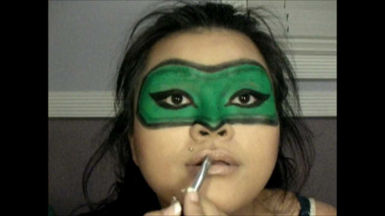 Halloween Green Lantern Makeup Mask YouTube