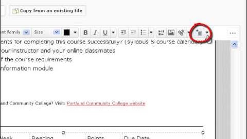 How to add Table Header in D2L - Old