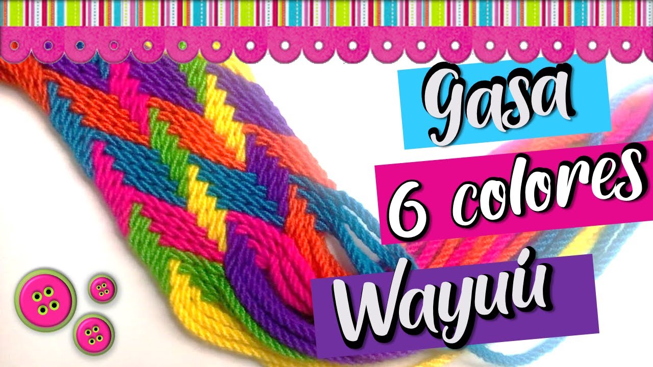 Gasa Wayuú 6 colores 24 cordones