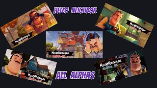 BEATING ALL HELLO NEIGHBOR ALPHA GAMES! screenshot 4