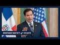 Secretary Rubio holds a joint press availability with Dominican President Luis Abinader