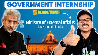 Dont miss this?Government INTERNSHIP MEA Internship 2023 | 10,000 PER MONTH STIPEND