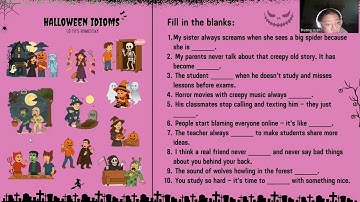 Tiếng Anh Giao Tiếp Phan Thiết: Cindy practices talking about Halloween Idioms