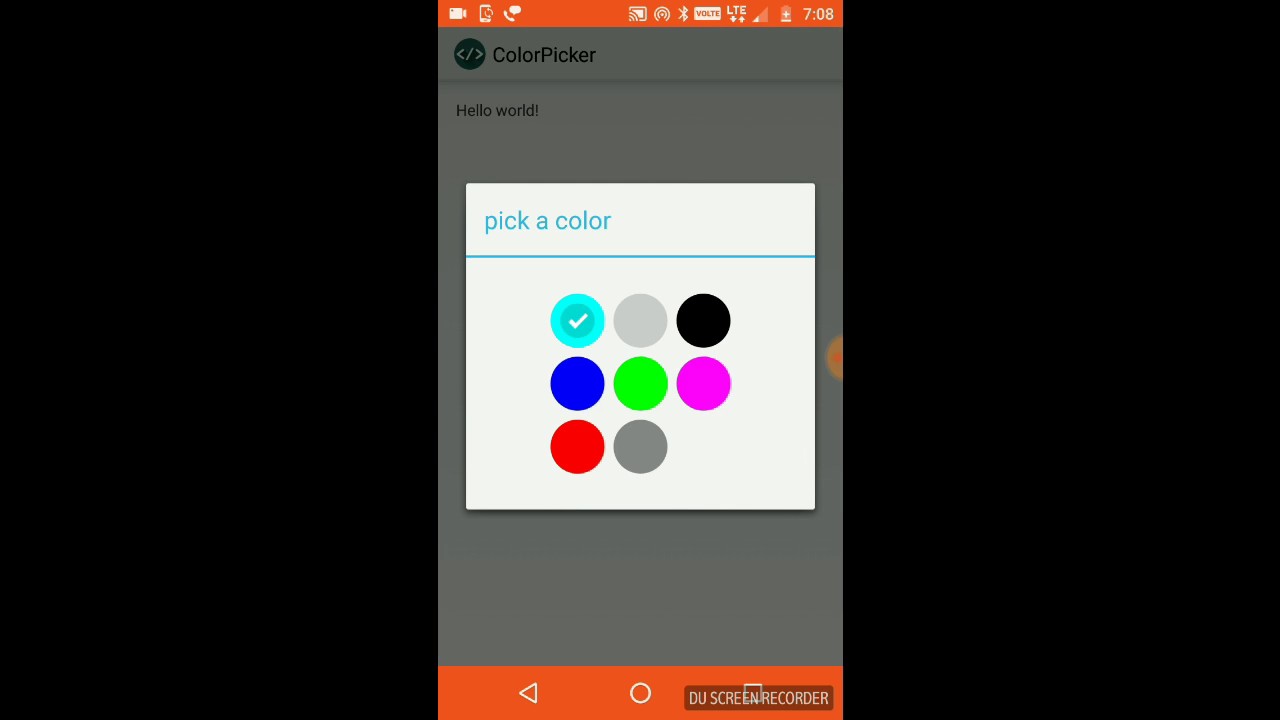 Android color picker library - YouTube