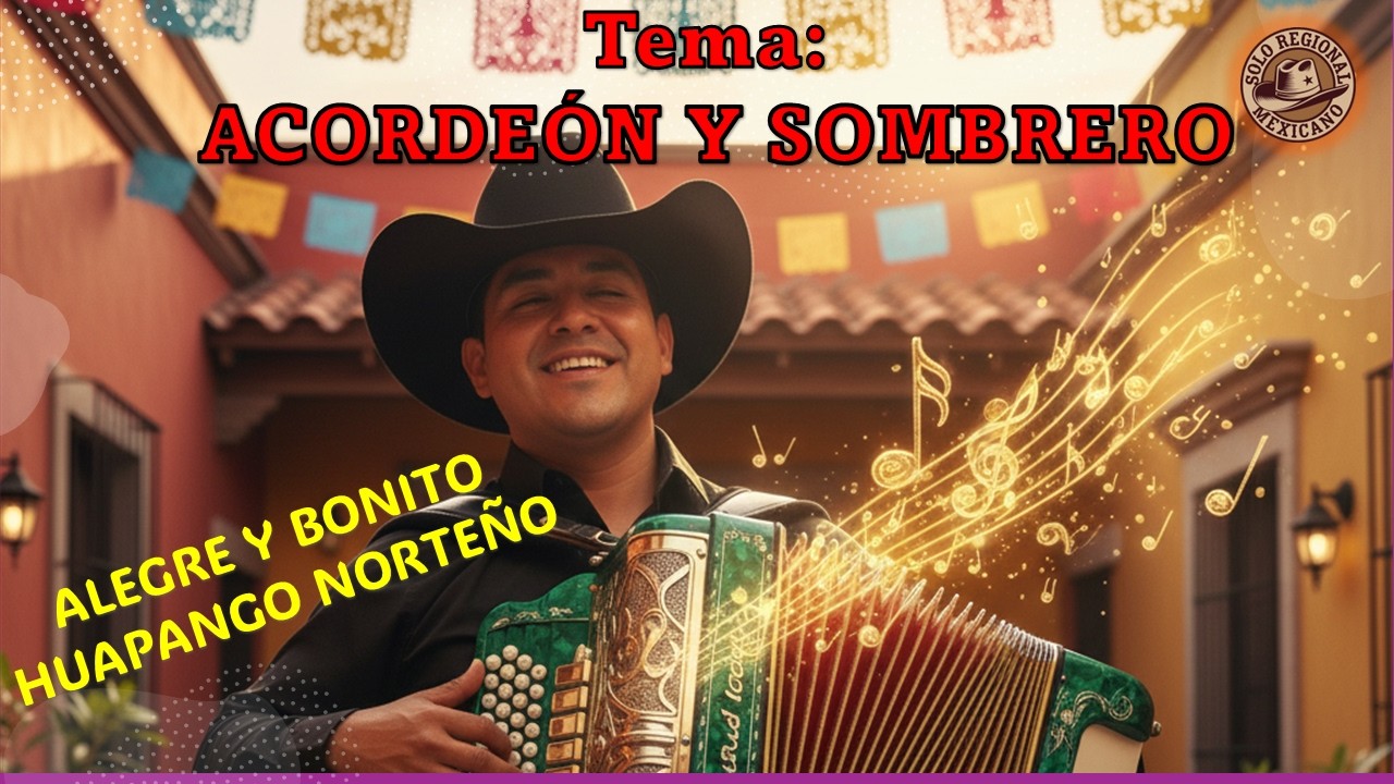 ACORDEÓN Y SOMBRERO. Bonito Huapango Norteño, alegre y para bailar. Para que siga la tradición.