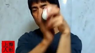 シェーカーの振り方（シャンハイ・バタフライ）　How to shake a cocktail　（shaker）