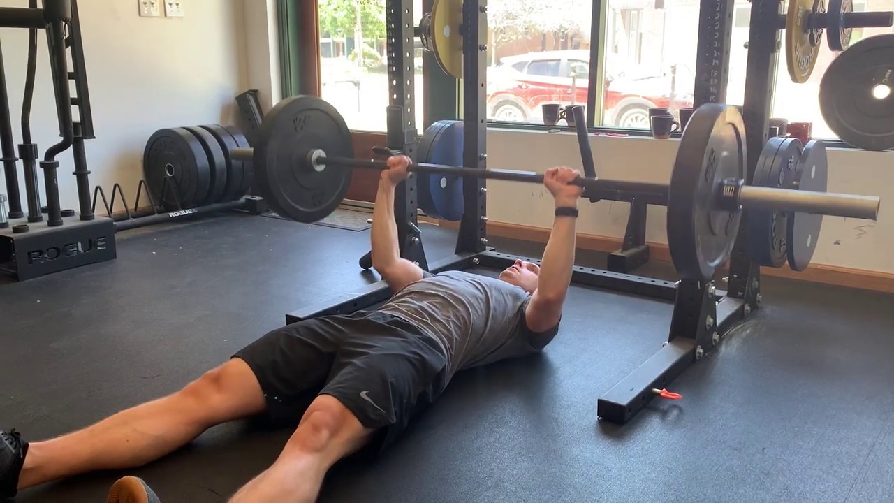 Barbell Chest Press from Floor YouTube