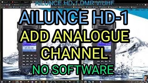 AILUNCE HD-1 , Add Analogue Channel No software- Just Radio
