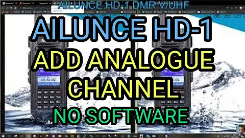 AILUNCE HD-1 , Add Analogue Channel No software- Just Radio
