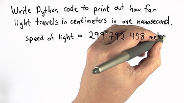 Speed of Light - CS101 - Udacity