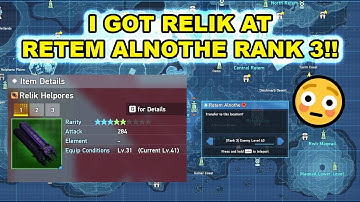 I GOT RELIK AT RETEM ALNOTHE RANK 3! 😳