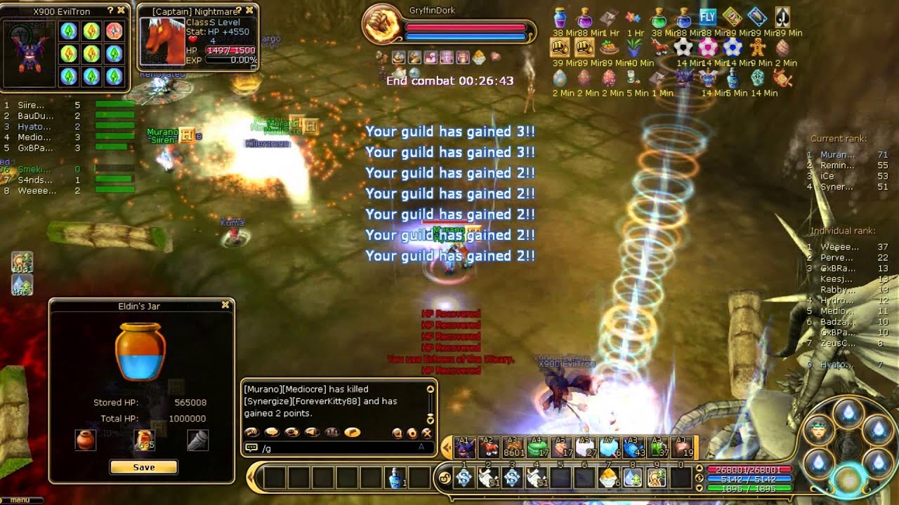 1-Hit Rune Arcanist Siege - Hyaton - FlyFF Tanuki