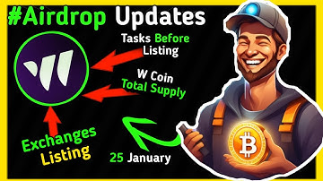 W Coin Listing 25 January, Wcoin Total Supply 100B, Listing On Major Exchanges, Complete This Tasks