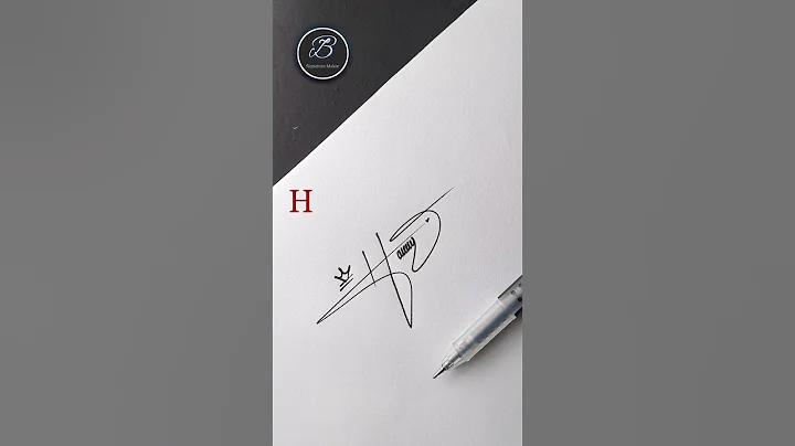 H letter simple signature making tutorial #shorts #signature #howtosign