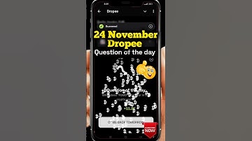 Dropee question of the day code 24 November | Dropped question of the day code | Dropee Code