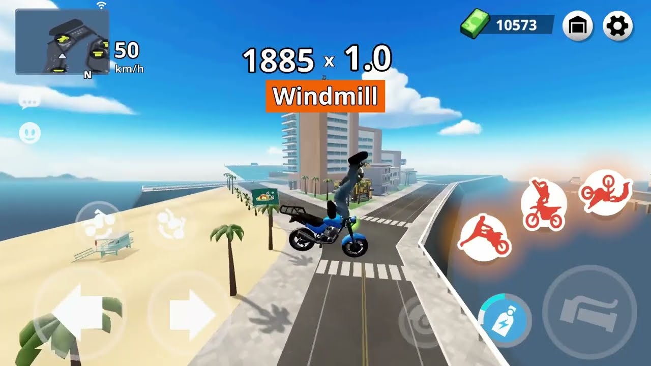 Moto City gameplay 2023 - drive around and stunts