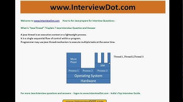 java interview question and answer what is java thread