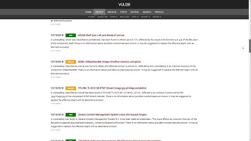 VulDB Video Tutorial - Episode 02: Show Recent Entries