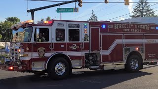 Berkeley Heights Nj Fire Department Squad-2 Responding 8-20-20