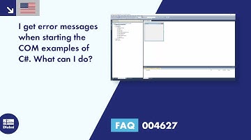[EN] FAQ 004627 | I get error messages when starting the COM examples of C#. What can I do ...