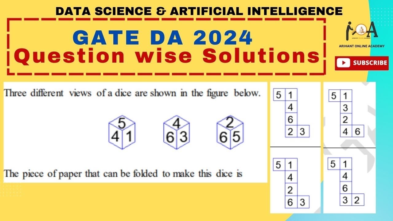 Solved GATE DA 2024 Question Paper | DETAILED VIDEO SOLUTIONS | General ...
