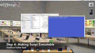 Live Twitter Desktop Feed with Geektool