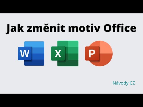 Video: Jak změním motiv v Office 2013?