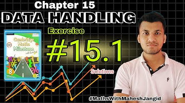 Cambridge Maths Milestone Class 8th | Chapter 15 Data Handling | Exercise 15.1 Solutions