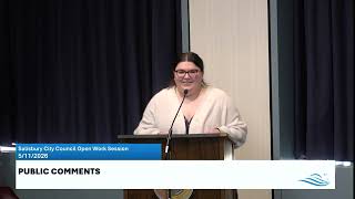 Salisbury City Council Legislative and Work Sessions, 05/11/2026 - Part 2 of 2