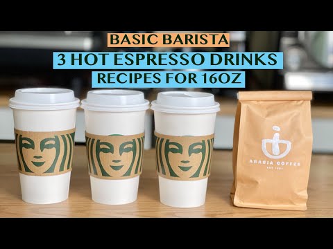 MAKE YOUR OWN GRANDE DRINKS! EASY RECIPES FOR AMERICANO, LATTE, WHITE CHOCOLATE MOCHA (16OZ)