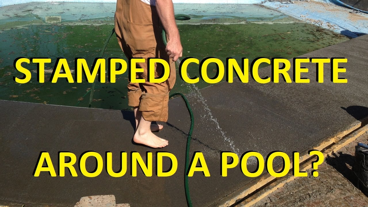 Is Stamped Concrete Good Around a Pool?