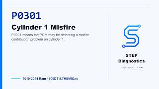 P0301: Cylinder 1 Misfire | 2019-2024 Ram 1500DT 5.7HEMIGas