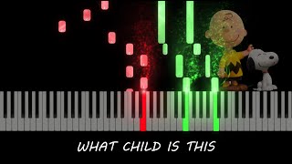 Vince Guaraldi &quot;What Child Is This&quot; (from A Charlie Brown Christmas) Piano Tutorial, Sheet Music