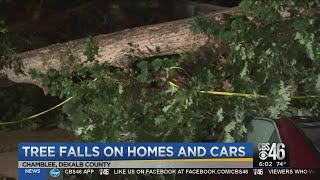 Storms rip through metro Atlanta, toppling trees and knocking out power