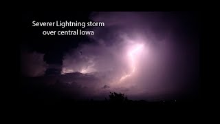 Lightning Storm Over Central Iowa. Loud And Heavy