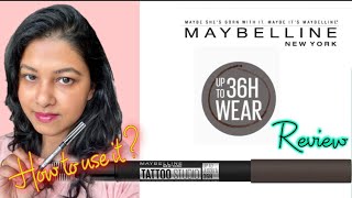 MAYBELLINE Tattoo Studio Waterproof Eyebrow Pencil / Review and Tutorial