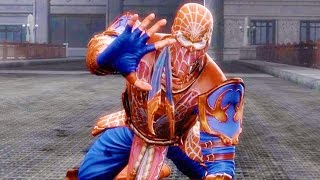Mortal Kombat 9 - All Stage Fatalities on Spider-Man Costume Skin Mod 4K Ultra HD Gameplay Mods