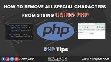 How to remove all special characters from string in PHP | PHP Tips & Tricks | PHP Tutorial | eWaySol