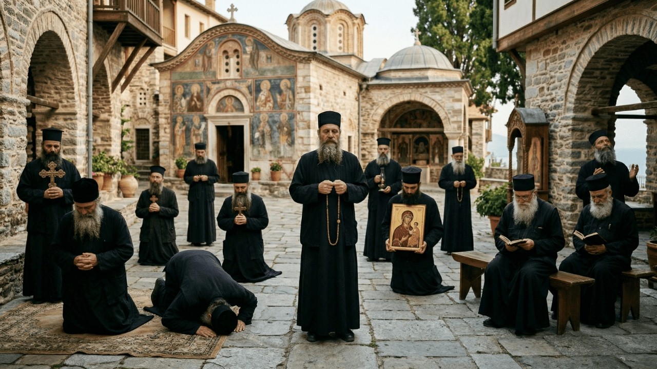 VELIKOPOSNO POJANJE SA SVETE GORE KOJE TERA BOLESTI: Dok MONASI pevaju, bolesni USTAJU!