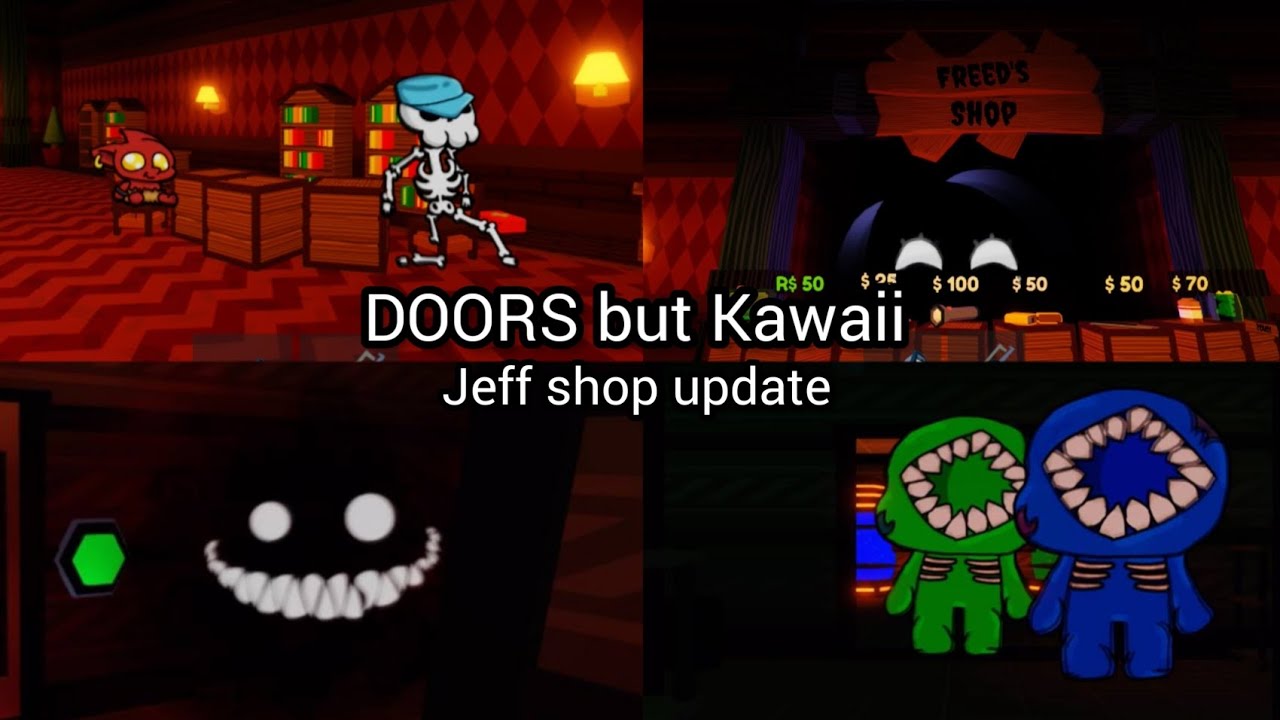Roblox] DOORS But Kawaii Jeff shop update (Gameplay) #doors #roblox  #doorsbutkawaii 