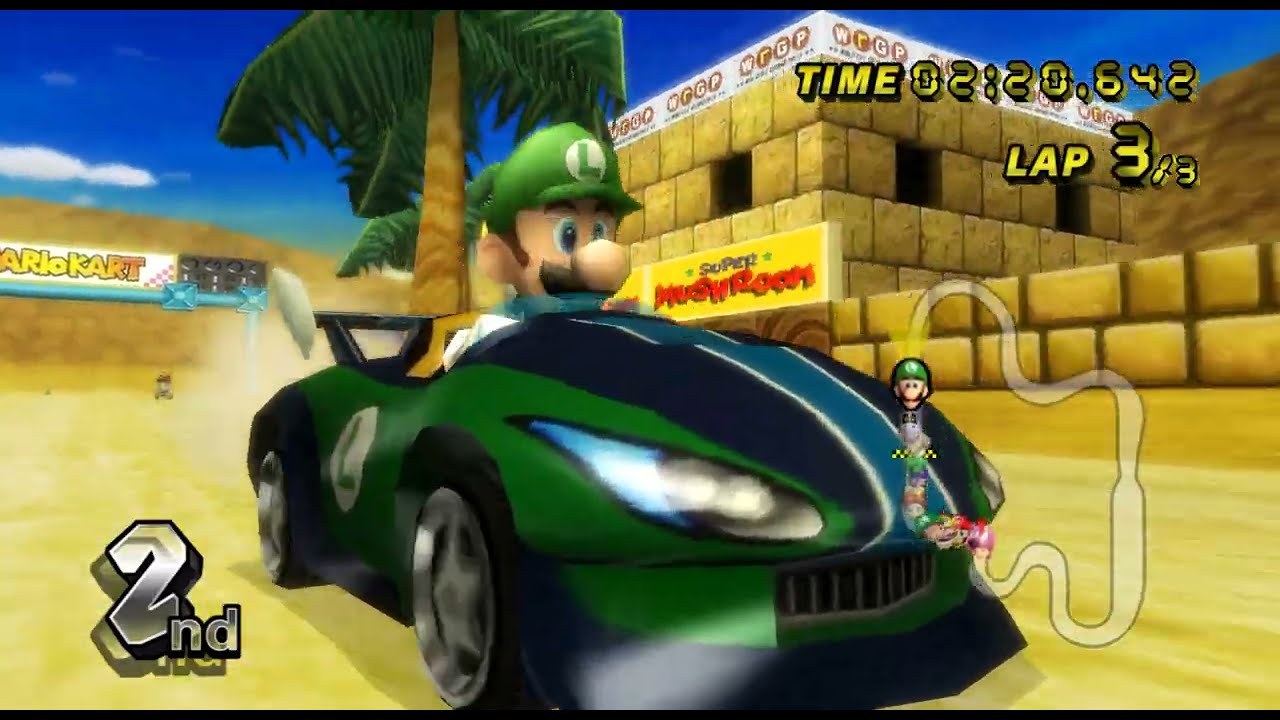 Mario Kart Wii - 150cc Leaf Cup Grand Prix (Luigi Gameplay, Wild Wing) [HD 1440p 60fps]
